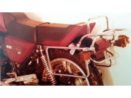 Kompletní sada nosičů (boční nosič kufru a horní nosič kufru z trubek) chrom pro Moto Guzzi 850 Le Mans III (1982-1985)