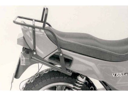 Černý trubkový nosič zavazadel pro Moto Guzzi V 65 Lario (1984-1987)