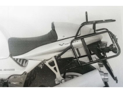 Kompletní sada nosičů (boční nosič kufrů a horní nosič kufrů z trubek) černá pro Moto Guzzi V11 Naked (1999-2005) / V11 Le Mans / V11 Café Sport / Ballabio