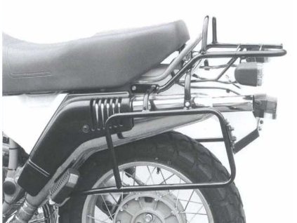 Kompletní sada nosičů (boční nosič kufrů a horní nosič kufrů z trubek) černá pro BMW R 65 G/S (1987-1992)/R 80 G/S (1980-1987)