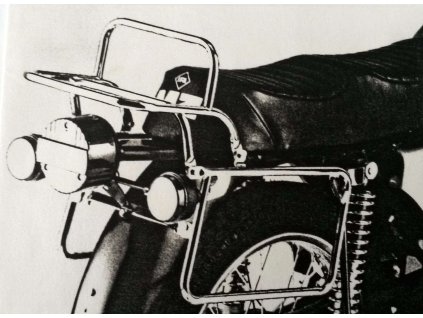 Kompletní sada nosičů (boční nosič kufru a horní nosič kufru z trubek) chrom pro MZ ETZ 250 (1981-1990)