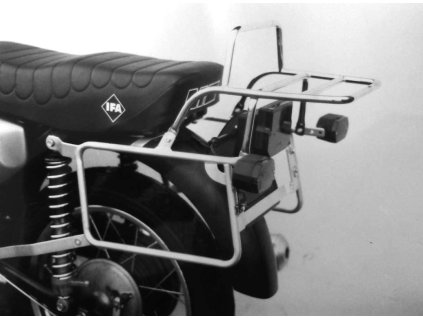 Kompletní sada nosičů (boční nosič kufrů a horní nosič kufrů z trubek) chrom pro MZ ETZ 251 (1989-1997) (uveďte přesný rok výroby)
