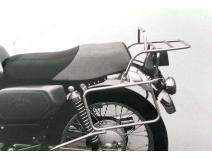 Kompletní sada nosičů (boční nosič kufrů a horní nosič kufrů z trubek) chrom pro MZ Silver Star Classic 500 (1992-1997)