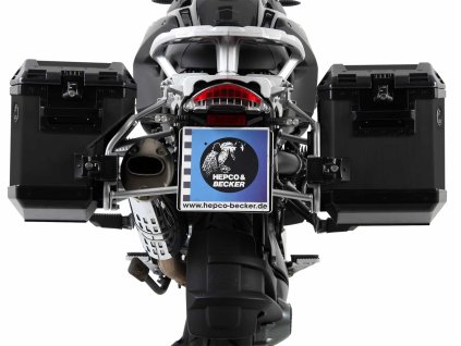 Nerezová sada nosičů kufrů s výřezem, včetně stříbrných kufrů s výřezem Xplorer CutOut, pro BMW R 1200 GS (2004-2012) / Adventure (2006-2013)