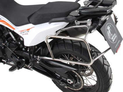 Nerezová sada nosičů kufrů s výřezem, včetně stříbrných kufrů s výřezem Xplorer CutOut, pro KTM 790 Adventure/R (2019-2021)