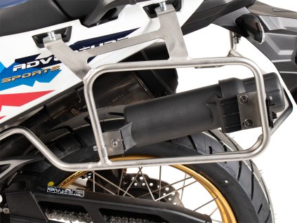 Nerezová sada nosičů kufrů s výřezem, včetně stříbrných kufrů s výřezem Xplorer CutOut, pro Honda CRF 1100L Africa Twin Adventure Sports (2024-)