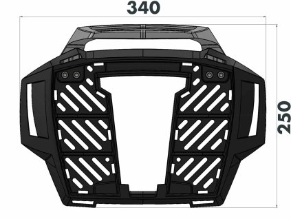 Nosič horního kufru Alurack černý pro KTM 890 Duke R (2020-2023)