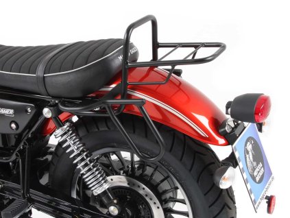 Černý trubkový nosič zavazadel pro Moto Guzzi V 9 Roamer (krátké sedadlo)(2016)