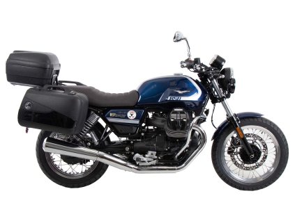 Černý trubkový nosič zavazadel pro Moto Guzzi V7 Special/Stone/Centenario (850 ccm) (2021-)
