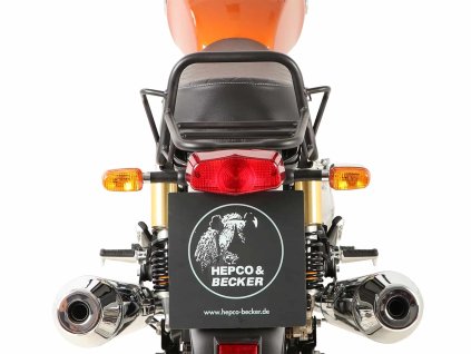 Černý trubkový nosič zavazadel pro Royal Enfield Interceptor (2018-) / Continental 650 / GT 650 (2019-)