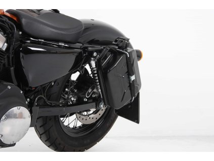 Kanystr 4ltr. včetně držáku výřezu vlevo černý pro Harley-Davidson Sportster 883 Roadster/Iron 883/Super Low/Lo