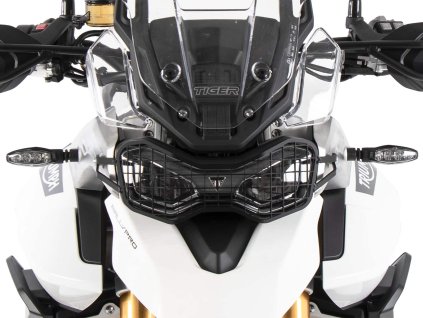 Černá ochranná mřížka světlometů pro Triumph Tiger 900 Rally / GT / PRO (2020-2023)