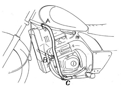 Chromovaný chránič motoru pro Kawasaki EL 250 (1994)/EL 252 (1996-2003)