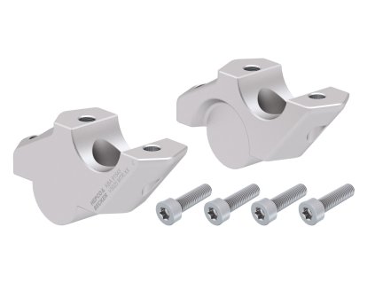 Lenkererhöhung mit Versatz 30 mm hoch, 25 mm zurück, silber für BMW F 900 XR (2020-2024)