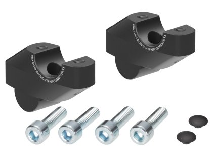 Lenkererhöhung mit Versatz 30 mm hoch, 21 mm zurück, schwarz für Honda CMX 1100 Rebel (2021-)