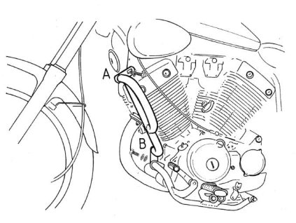 Chromovaný chránič motoru pro Yamaha XV 535/S Virago (1988-2003)