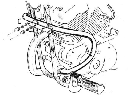 Chromovaný chránič motoru pro Yamaha XV 125/250 Virago (1989-2002)