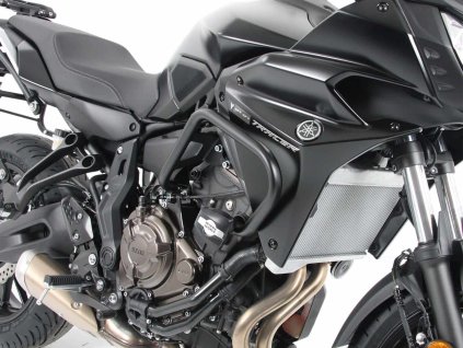 Ochranný rám motoru, včetně padacího protektoru-Slider, černý pro Yamaha Tracer 700/GT (2016-2019)