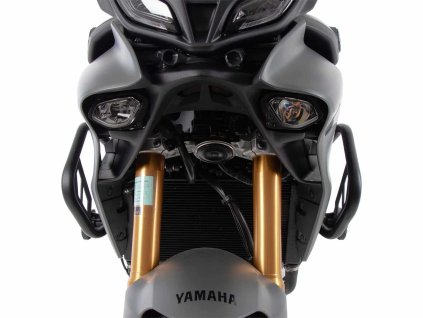 Ochranný rám motoru, včetně padacího protektoru-Slider, černý pro Yamaha Tracer 9 / GT (2021-)
