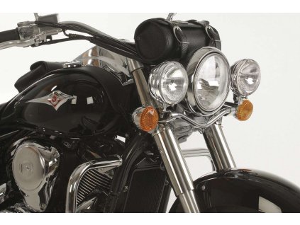 Sada přídavných světlometů Twinlight (dálková světla) včetně držáku a kabelu chrom pro Kawasaki VN 900 Classic/Vulcan (2006-)