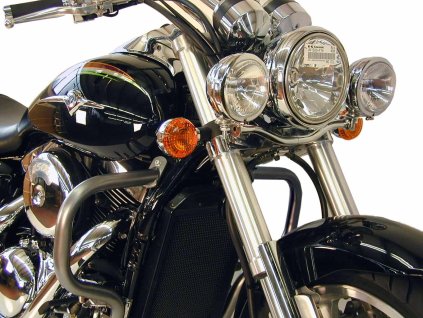 Sada přídavných světlometů Twinlight (dálková světla) včetně držáku a kabelu chrom pro Kawasaki VN 1500 (2002-2003)/1600 Mean Streak (2004-2008)