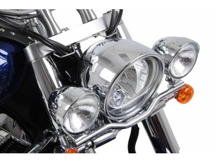Sada přídavných světlometů Twinlight (dálková světla) včetně držáku a kabelu chrom pro Suzuki C 1800 R Intruder (2008-)
