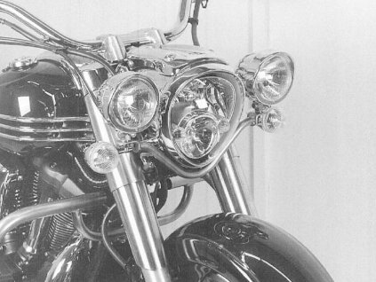 Sada přídavných světlometů Twinlight (dálková světla) včetně držáku a kabelu chrom pro Yamaha XV 1900 Midnight Star (2006-2016)