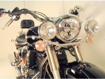 Sada přídavných světlometů Twinlight (dálková světla) včetně držáku a kabelu chrom pro Yamaha XVS 1300 Midnight Star (2007-2016)