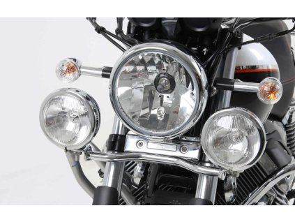 Sada přídavných světlometů Twinlight (dálková světla) včetně držáku a kabelu chrom pro Moto Guzzi Nevada 750 Anniversario (2010-2011)