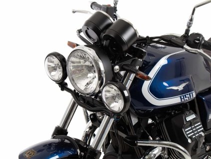 Přídavný světlomet Twinlight (dálková světla) včetně držáku a kabelu černý pro Moto Guzzi V7 Special/Stone/Centenario (850 ccm) (2021-)