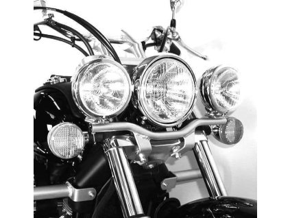 Sada přídavných světlometů Twinlight (dálková světla) včetně držáku a kabelu chrom pro Honda VT 750 Shadow Spirit (2007-2013)