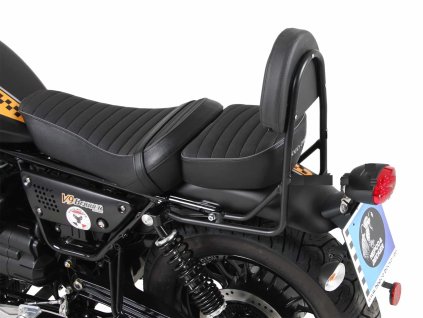 Sissybar bez nosiče zavazadel černý pro Moto Guzzi V 9 Bobber (dlouhé sedadlo)(2017-2020)