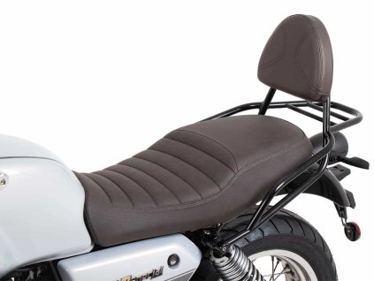 Sissybar s nosičem zavazadel černý/hnědý pro Moto Guzzi V7 Special/Stone/Centenario (2021-)