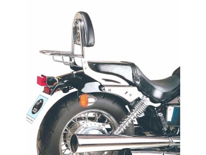 Sissybar s chromovaným nosičem zavazadel pro Honda VT 750 D2 Black Widow (2001-2003)