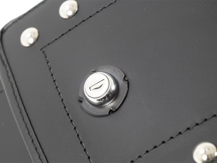 Jedna kožená brašna Ivory black vlevo pro nosič C-Bow
