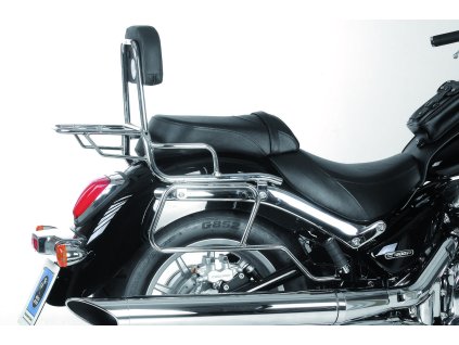 Chromovaný trubkový kožený držák brašen pro Suzuki C 1800 R Intruder (2008-2010)