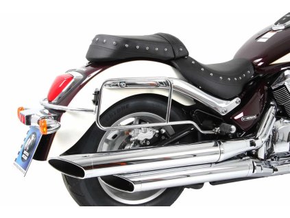 Chromovaný trubkový kožený držák brašen pro Suzuki C 1800 (VL) R (2011-2013)