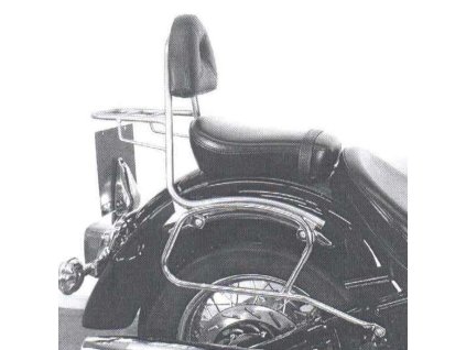 Chromovaný trubkový kožený držák brašen pro Yamaha XVS 1100 A Drag Star Classic (2001-2007)