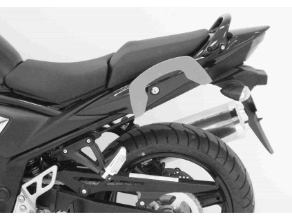 Boční nosič C-Bow pro Suzuki GSF 650/S Bandit (2009-2016) / GSF 1250 Bandit ABS (2010-) s černými stupačkami pro pilota