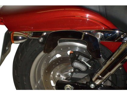 Chromovaný boční nosič C-Bow pro Harley-Davidson FXDF Dyna Fat Bob (2008-2017)
