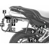 Nosič bočního kufru Lock-it stříbrný pro Yamaha FZ 6/Fazer (2007-2009)