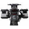 Černá sada nosičů kufrů s výřezem, včetně stříbrných kufrů s výřezem Xplorer CutOut, pro Harley Davidson Pan America (2021-)