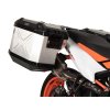 Nerezová sada nosičů kufrů s výřezem, včetně stříbrných kufrů s výřezem Xplorer CutOut, pro KTM 890 SMT (2023-)
