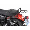 Černý trubkový nosič zavazadel pro Moto Guzzi V 9 Bobber (dlouhé sedadlo)(2017-2020)