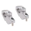 Lenkererhöhung mit Versatz für Honda CB 1300 (2003-2009), 30mm hoch, 21mm zurück - Silber