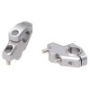 Lenkererhöhung mit Versatz für Honda CB 1300 (2003-2009), 30mm hoch, 21mm zurück - Silber