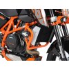 Ochranný rám motoru, včetně padacího protektoru-Slider, oranžový pro KTM 690 Duke/R (2012-2015)