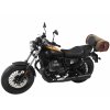 Sissybar s nosičem zavazadel černý pro Moto Guzzi V 9 Bobber (dlouhé sedadlo)(2017-2020)