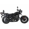 Sissybar s nosičem zavazadel černý pro Moto Guzzi V 9 Bobber (dlouhé sedadlo)(2017-2020)