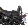 Sissybar s nosičem zavazadel černý pro Moto Guzzi V 9 Bobber (dlouhé sedadlo)(2017-2020)